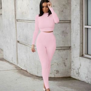 Custom Two Piece Ladies <b>Tracksuit</b> Sweatsuit Set 2 Piece Crop Top Track Sweat Suit Set for <b>Women</b> - Product Image 4