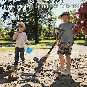 <span class=keywords><strong>Detector</strong></span> de Metales para Niños Tianxun <span class=keywords><strong>MD</strong></span>-<span class=keywords><strong>1008</strong></span>, <span class=keywords><strong>Detector</strong></span> de Oro para Principiantes con Bobina de Búsqueda de Plástico ABS Negra de 15 cm para Uso en Exteriores - Product Image 2