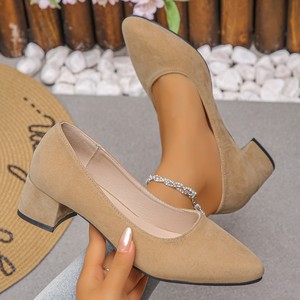 Chaussures à bout pointu et à talon bas pour femme, nouvelle collection automne, taille 43. - Product Image 2