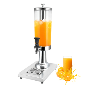 Dispensador de Jugos de Acero Inoxidable Queenwins de un Solo Tanque, Dispensador de Bebidas Frías de 3 Galones para Buffet y Restaurante - Product Image 1