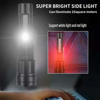 Linterna LED COB recargable de 8 modos, súper brillante, luz de trabajo de alto lumen, para emergencias, camping, senderismo, con batería de gran capacidad.