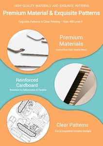 Jouets de château de <span class=keywords><strong>dragon</strong></span> en papier ondulé assemblés, personnalisables, à colorier en 3D pour enfants - Product Image 3