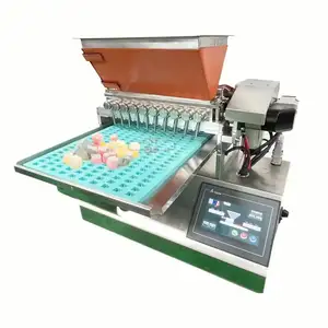 Máquina de depósito de ursinho de goma de mesa atualizada, máquina depositadora de goma de mesa pequena para fazer doces duros de chocolate, mais vendida