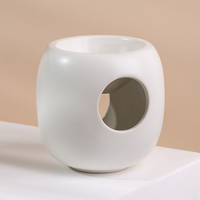 Yinyuanwang — bougie parfumée en céramique, aux huiles essentielles, Design circulaire ajouré, chauffe-cire