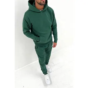 Custom Tracksuit High Quality Heavyweight Winter Tracksuits Sets Fleece Blank Pullover Hoodies Sweatpants Sets For Men