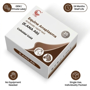 Kit <span class=keywords><strong>de</strong></span> <span class=keywords><strong>test</strong></span> rapide d'anticorps contre l'Anaplasma équin, dépistage <span class=keywords><strong>de</strong></span> la fièvre <span class=keywords><strong>de</strong></span> l'anaplasmosis transmise par les tiques chez le cheval, fournisseur OEM ISO13485, 1 ou 25 tests - Product Image 1