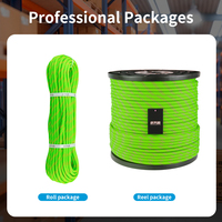 Certification CE UIAA Sécurité extérieure Escalade Évasion Corde de rappel verte Corde statique en nylon de 10.5mm
