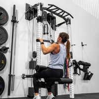 Station d'entraînement multifonctionnelle pliable murale en acier inoxydable pour la musculation et les squats à domicile