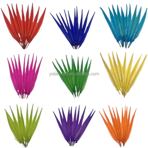 <span class=keywords><strong>Plumas</strong></span> de Faisán Anillado Blanqueadas y Teñidas al por Mayor, <span class=keywords><strong>Plumas</strong></span> de Cola para Decoración de Fiestas de Carnaval - Product Image 4
