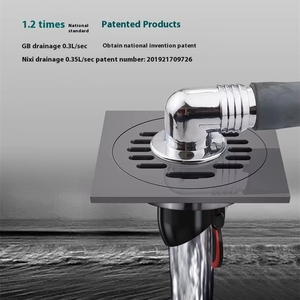 Nixi Double Usage Anti Odeur Anti Insecte Anti Débordement Drain De Sol En Laiton pour Machine À Laver Grand Déplacement Salle De Bains Hôtel - Product Image 5