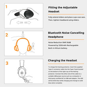 Cache-oreilles confortables <span class=keywords><strong>Protection</strong></span> <span class=keywords><strong>auditive</strong></span> Réduction du bruit Cache-oreilles électronique de réduction du bruit <span class=keywords><strong>pour</strong></span> <span class=keywords><strong>le</strong></span> <span class=keywords><strong>tir</strong></span> et la chasse - Product Image 5