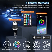 Kit d'éclairage LED tout-terrain 4x4 pour roches, 4/6/8/10 pods, 9W 18W 36W 42W, télécommande APP RGB, étanche, éclairage sous châssis et pas de roue