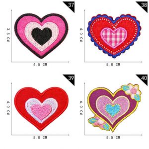 Various Style of Embroidered Heart Patches With Iron on Backing - Product Image 6