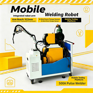 Mobile <b>Welding</b> Robot Arm 6 Axis Collaborative Mobile Workstation Easy Programming <b>Welding</b> Robot with Mobile <b>Trolley</b> - Product Image 1