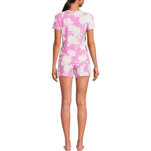 FOXA Ensemble pyjama court en tricot pour femme, t-shirt à manches courtes et short, vêtements de nuit décontractés en tissu doux - Product Image 2