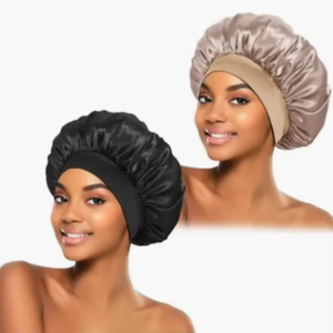 Cuffia in Seta Bianca con Elastico Morbido per Capelli Ricci, per Uomo e Donna, Ideale per Dormire - Product Image 5