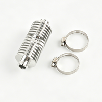 Radiateur en ligne pour refroidisseur d'eau avec colliers de fixation pour KTM EXC300 EXC250 XCW250 XCW300 2024 SX250 SX300 XC250 XC300 2023-2024 en aluminium