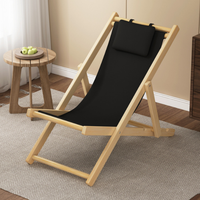 Chaise de plage pliable en bois, confortable, moderne, légère et portable, pour les activités de plein air, le camping, les pique-niques, les parcs