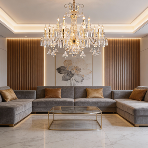 Lámpara de Araña de Cristal de Lujo para Dormitorio y Sala de Estar de Hotel, Estilo Europeo y Americano, Personalizada para Hoteles de Cinco Estrellas - Product Image 2