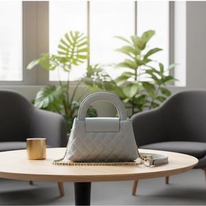 Borsa Tote a Forma di Sella di Alligatore con Tracolla Staccabile, Chiusura a Bottone, Fodera in Poliestere Impermeabile, Capacità 2-2,9L, da Donna - Product Image 1