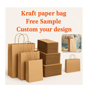Your Own Logo Food Delivery <b>Kraft</b> Paper Bakery <b>Bags</b> Takeaway Paper <b>Bags</b> for Food Packaging - Product Image 1