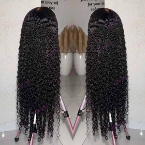 Bán Buôn Dài Nguyên Ấn Độ Tóc Giả Tóc Tóc Con Người Sâu part13x6 HD Ren Phía Trước Tóc Giả 5X5 Miến Điện Tóc Giả Xoăn Cho Phụ Nữ Da Đen - Product Image 1