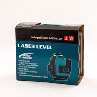 Marqueur laser infrarouge industriel vert 12 lignes pour murs et sols, intérieur/extérieur, largeur de ligne 2 mm, alimenté par batterie au lithium