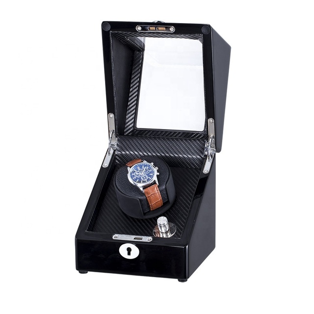 Wholesale Cheap Single Automatic Watch Winder with LED Light EMC Watch Winder Box