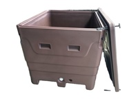 Conteneur isotherme 1000L isotherme pour la pêche à la glace Rotomold Bac à fruits de mer en plastique pour le transport des aliments Bac à poisson isolé