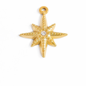 Dijes de acero inoxidable con forma de corazón, pez, estrella y luna, accesorios de joyería DIY para mujer, regalo. - Product Image 5