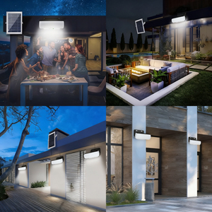 Lámpara Colgante Solar Cuadrada de 126 LED, 3 Modos, Sensor de Movimiento, IP65 Impermeable, para Jardín, Exterior, Montaje en Pared - Product Image 4
