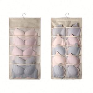 Bolsa de Almacenamiento de Ropa Plegable de Tela No Tejida 2022, Organizador de Ropa Interior para Sala de Estar, Calcetines, Sujetadores, Doble Cara, Antipolvo - Product Image 3