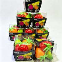 Nieuw, populair fruitparty 3-in-1 squishy speelgoed, banaan sinaasappel aardbei stressverlichtend fidget speelgoed promotioneel speelgoed