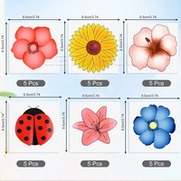 Piège à mouches autocollant floral pour fenêtre de cuisine, anti-mites et moucherons d'intérieur, à prix d'usine