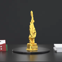 Trophée en feuilles de bananier moulées de haute qualité, cadeau promotionnel personnalisé, ornement en métal en forme de feuille, cadeaux Black Horse, plaqué or, personnalisable