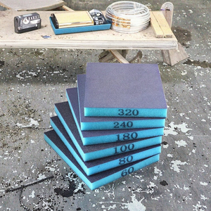Hai mặt ướt/Khô Sanding khối softback mài mòn miếng bọt biển bọt pad Độ cứng Trung bình vuông giấy nhám tấm hình chữ nhật hình dạng - Product Image 3