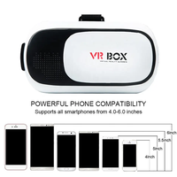 Lunettes de réalité virtuelle à succès en 2024, étui en plastique et carton, boîte VR 3D 2.0, lunettes VR 3D réglables