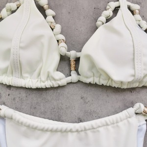 JSN 2026 Nouveau design personnalisé, <span class=keywords><strong>maillot</strong></span> <span class=keywords><strong>de</strong></span> <span class=keywords><strong>bain</strong></span> femme tendance uni, style licou évidé, bikini string taille basse dos nu - Product Image 6