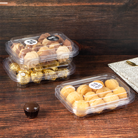 Conteneurs en plastique jetables à usage unique, avec couvercles transparents, boîtes d'aliments en forme de coque carrée, à emporter à la maison, boîte de protection