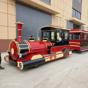 Train routier diesel sans rail touristique de luxe entièrement fermé avec climatiseur pour le transport de passagers - Product Image 1