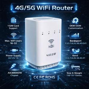 Modem Wifi DNXT 4g Lte Routeur Wifi Routeur Wifi avec carte Sim Mini Wi-fi USB Type-C WAN/LAN Support 2.4GHz <span class=keywords><strong>pour</strong></span> utilisation au bureau - Product Image 2