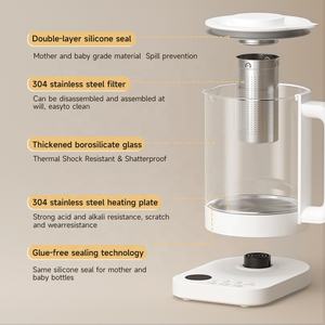 Appareils d'usine cuisine maison thé bouilloire verre théière eau bouillir verre théière 1.5L Portable sans fil bouilloires électriques - Product Image 4