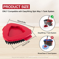Mise à niveau de la brosse à récurer Spin Mop Scrub Brush Replace Heads Compatible avec O Cedar EasyWring 1 Tank System