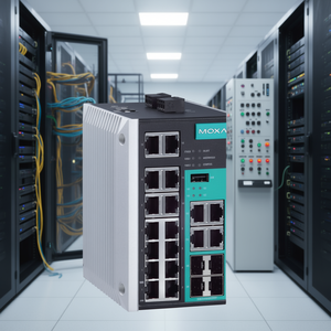 Moxa EDS-518E-4GTXSFP-T สวิตช์อีเธอร์เน็ตอุตสาหกรรมแบบจัดการได้ 8 พอร์ต กิกะบิต IEEE 802.3 - Product Image 3