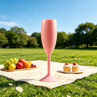 Verre à champagne en plastique coloré réutilisable avec logo personnalisable, pour mariage, fête, 170 ml, gobelet à vin, flûte à champagne