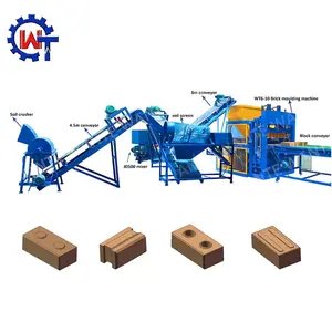 WT6-10 Preço barato da máquina para fazer tijolos de intertravamento de argila na Índia Máquina de blocos domésticos