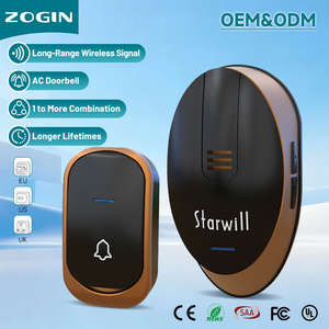 <span class=keywords><strong>Campanello</strong></span> Wireless Facile da Installare OEM ODM per Casa, Appartamento, Scuola, Villa, Interno ed <span class=keywords><strong>Esterno</strong></span>, 45 Suonerie, <span class=keywords><strong>Campanello</strong></span> Wireless in ABS - Product Image 1