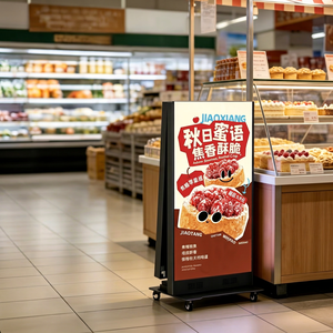 P2.0 LED Foldable Display 1000cd Brightness 178° Viewing Angle Floor <b>Stand</b> Indoor Retail Use - Product Image 1