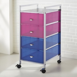 Chariot de rangement mobile polyvalent à 4 niveaux Rangement mobile en métal pour cuisine maison salle de bain salon et garde-robe - Product Image 2