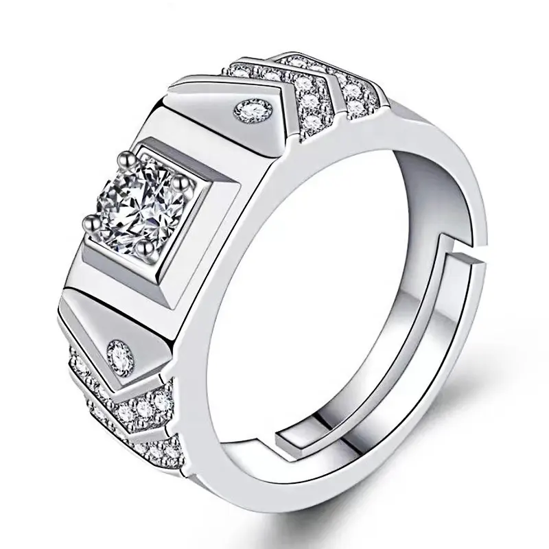 Rings Women Men Imported Moissanite Diamond D Color Coated Silver Moissanite High Brightness Clarity High